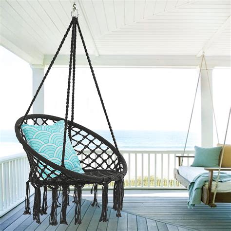 hammock chair macrame swing room decor cotton rope hammock chair