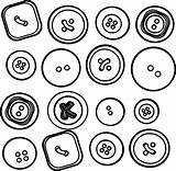 Buttons Bottoni Bidoni Assortiti Pulsanti Cliparts Fastners Collection Tags sketch template