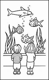 Aquarium sketch template