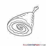 Coloring Pages Ham Food Sheets Sheet Title Coloringpagesfree sketch template