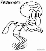 Squidward Coloring Pages Angry Tentacles sketch template
