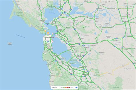 bay area traffic map  totally green  shelter  place orders