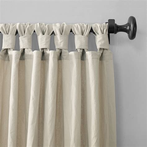 top   twisted tab lined single curtain panels