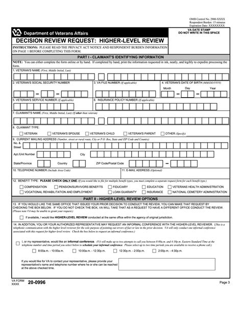 Va Form 20 0996 Fill Out And Sign Printable Pdf Template