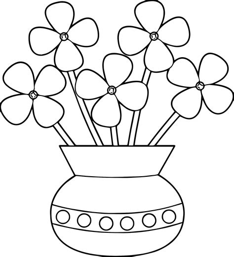 easy spring flower coloring pages