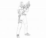 Leon Evil Resident Kennedy Coloring Weapon Pages Printable sketch template