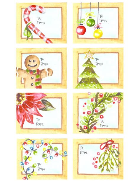 diy christmas gift tag printables