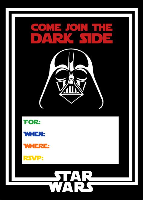 star wars party printables
