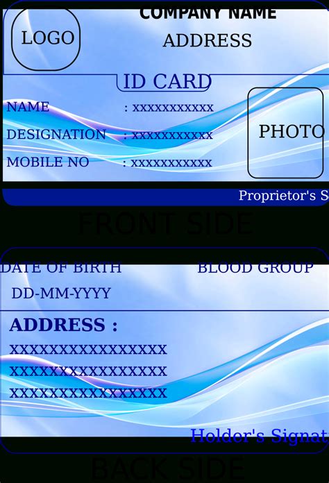 state id card template calepmidnightpigco intended  personal