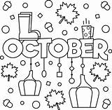 October Coloring Pages Colouring Mommas Thrifty Tips Kids Sheets Thriftymommastips Preschool Month sketch template