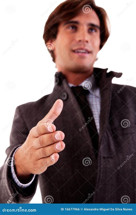 handsome business man arm extended  handshake stock photo image  formal adorable