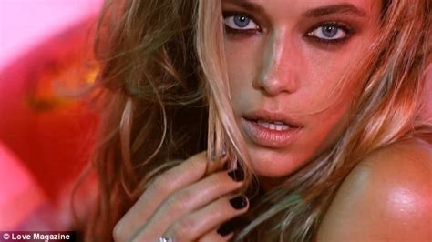 hannah ferguson naked on an inflatable pink flamingo in latest love advent video daily mail online