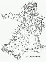 Coloring Pages Phee Mcfaddell Pretty Artist Fairy sketch template