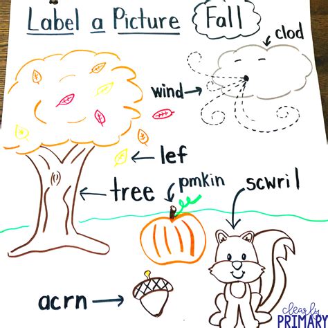 labeling pictures  kindergarten   primary writing