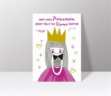postcard head up princess postkarten poster und etsy