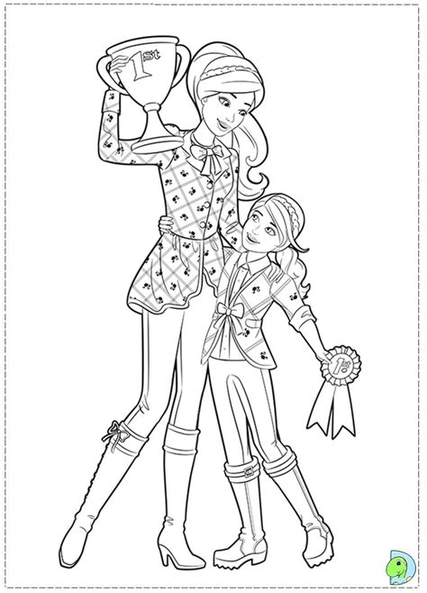 barbie   sisters   pony tale coloring barbie dinokidsorg