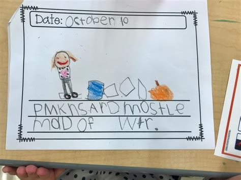 kindergarten writing middletown prairie elementary