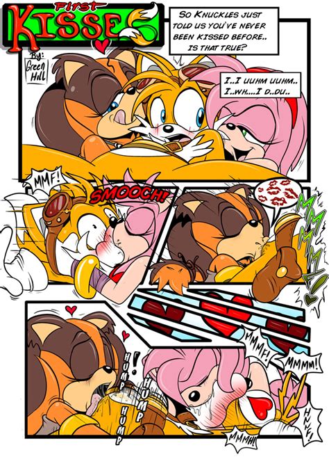 rule 34 2girls amy rose anthro comic female fur greenhill hedgehog kissing male oral sonic