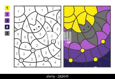 vampire halloween coloring page isolated  kids stock vector image