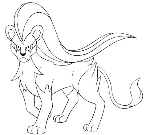 pyroar coloring pages
