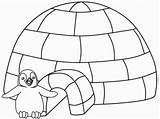 Hiver Coloriages Igloo Delphinemananou sketch template