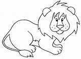 Lion Coloring Pages Template Cartoon Cute Preschool Printable Color Animal Little Templates Sheets Animals Getcoloringpages Library Clipart sketch template
