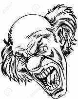 Scary Clowns Drawing Vector Getdrawings sketch template
