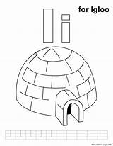 Igloo Coloring Printable Alphabet Pages Preschool Letter Kids Print Letters Sheets Handwriting Practice Color Activities Template Colouring Learning Teaching Ice sketch template