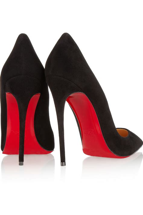 lyst christian louboutin so kate 120 suede pumps in black