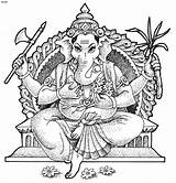 Coloring Ganesha Pages Buddha Printable Color Drawing Sheets Print Books Book Getdrawings Popular Wonder Library Clipart sketch template
