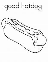 Coloring Hot Dog Good Coloringsky Pages Food sketch template