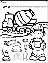 Construction Preschool Community Printable Worksheets Helpers Worker Worksheet Helper Activities Theme Choose Board Alphabet sketch template