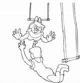 Coloring Pages Trapeze Circus Getcolorings sketch template
