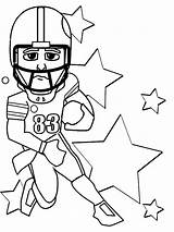 Nfl Coloring Cartoon Player Pages Players Colouring Color sketch template