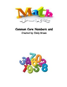 common core number sense math assessments  emily brown tpt