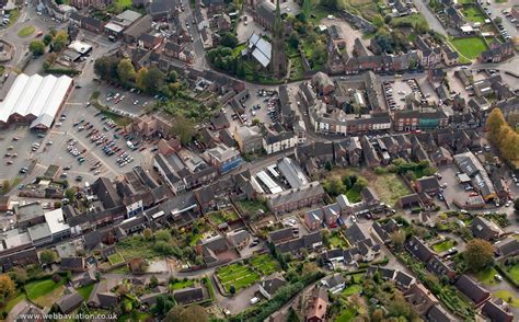 cheadle town centre staffordshire   air aerial photographs