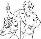 Coloring Ibrahimovic Soccer Famous Player Zlatan Players Pages Great sketch template