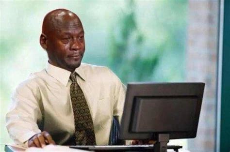 Michael Jordan Crying And Looking At His Meme Crying