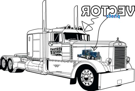 truck  trailer coloring pages printable