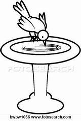 Bath Bird Clipart Illustration Clip Fountain Clipartmag Clipground Webstockreview sketch template