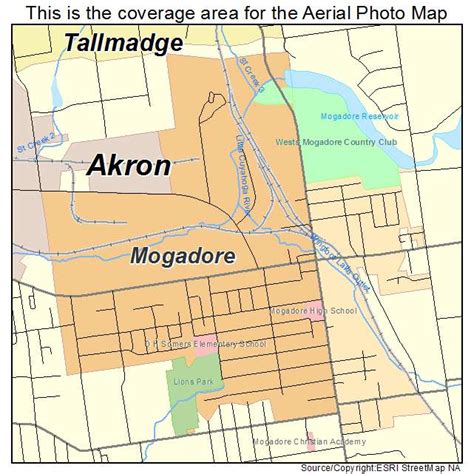 aerial photography map  mogadore  ohio