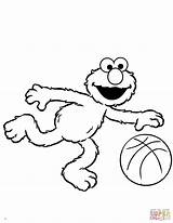 Elmo Coloring Pages Basketball Printable Color Drawing Baby Plays Abby Cadabby Kolorowanka Colouring Druku Do Supercoloring Happy Clipart Sesame Street sketch template