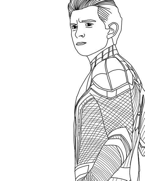 spider man  suit superhero coloring page coloring home