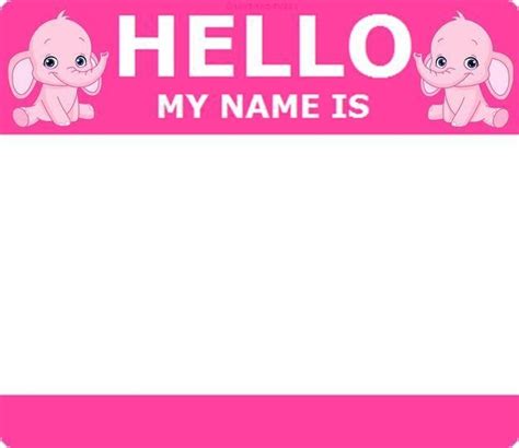 Personalised Name Tag Self Adhesive Sticker Hello My Name