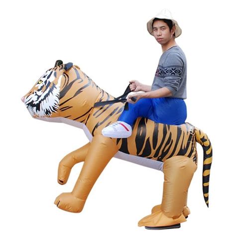 Strong Tiger Carry Me Ride On Inflatable Costume Halloween Xmas Costume