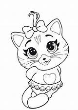 Coloring Cats Pages Youloveit sketch template