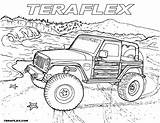 Jeep Kolorowanki Druku Samochodami Teraflex Kolorowankę Wydrukuj sketch template