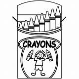 Clipart Color Crayons Clip Crayon Library Line sketch template