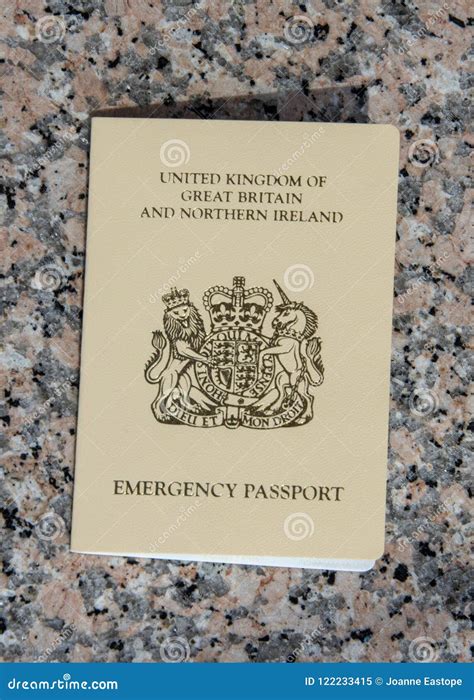 emergency passport issued   uk citizen   uk consulate  stock image image  england