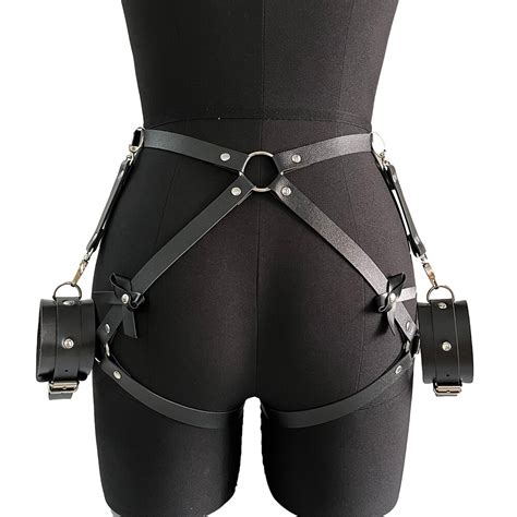new bondage harness women bdsm lingerie garter belt leather harness
